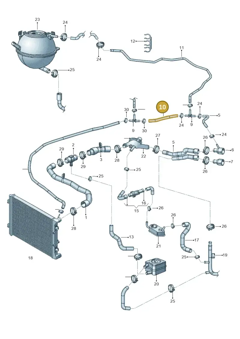 5C0122447C — Volkswagen Jetta 2.0 (2015-2015) diagram 692121330, position 10