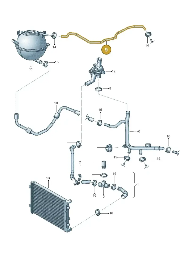 5C0122447D — Volkswagen Jetta 2.0 (2015-2015) diagram 692121340, position 9