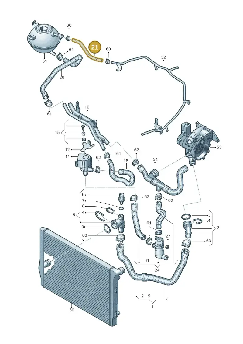 5C0122447F — Volkswagen Beetle (2016-2019) diagram 691121410, position 21