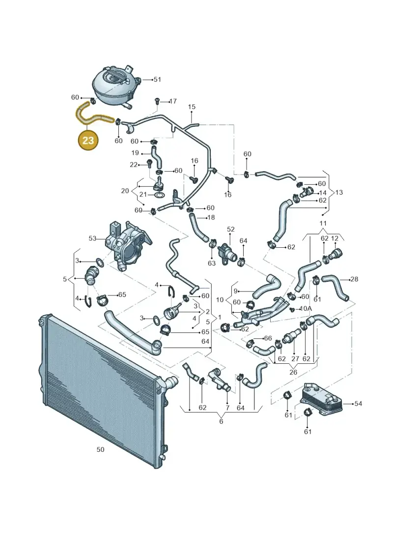 5C0122447F — Volkswagen Jetta (2014-2017) diagram 789121041, position 23