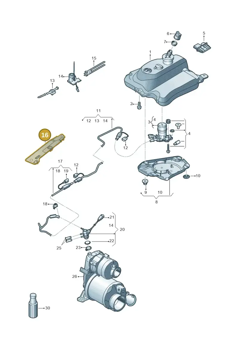 5C0131327 — Volkswagen New Passat (2015-2022) diagram 868253560, position 16