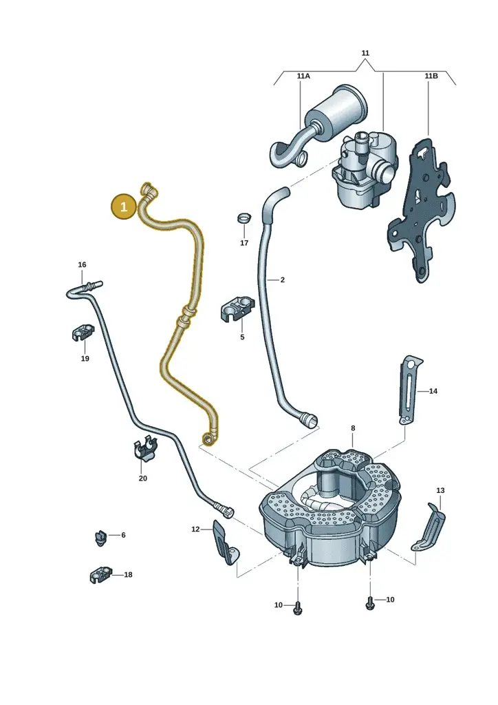 5C0201160S — Volkswagen Jetta (2014-2017) diagram 789201096, position 1