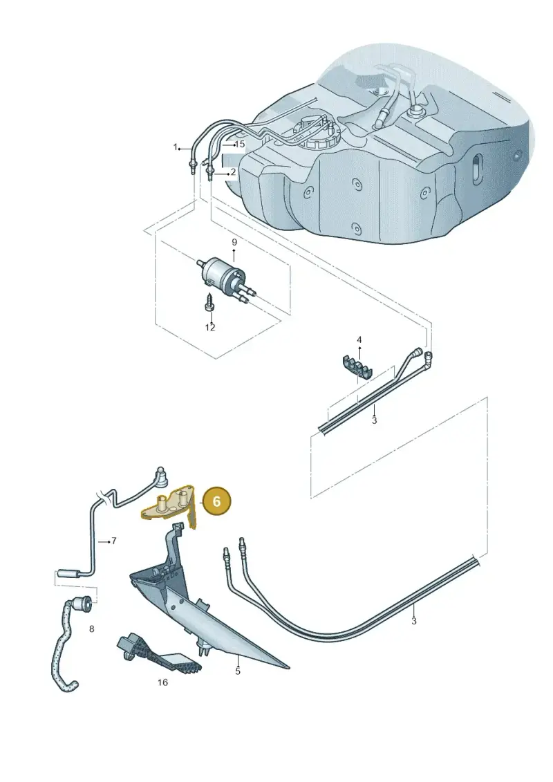 5C0201449D — Volkswagen Jetta (2014-2017) diagram 625201400, position 6
