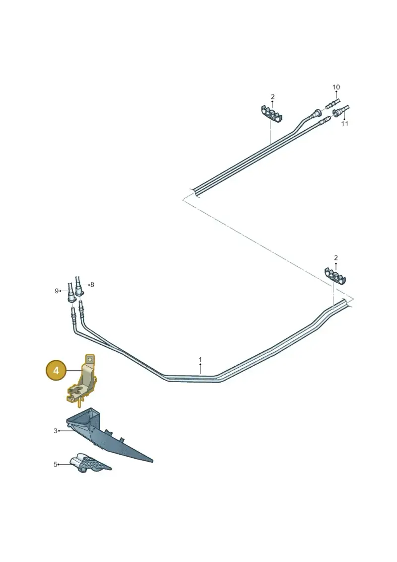 5C0201449D — Volkswagen New Passat (2015-2022) diagram 868201250, position 4