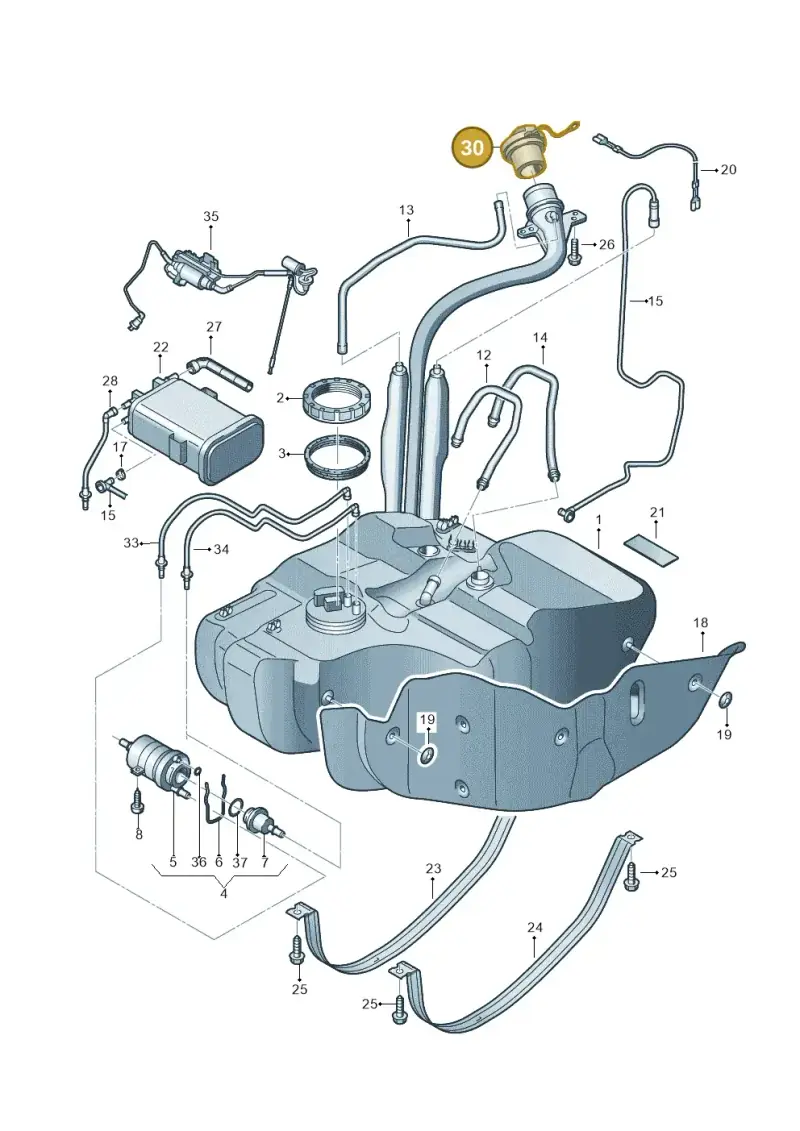 5C0201550AB — Volkswagen TOURAN (2003-2005) diagram 409201050, position 30