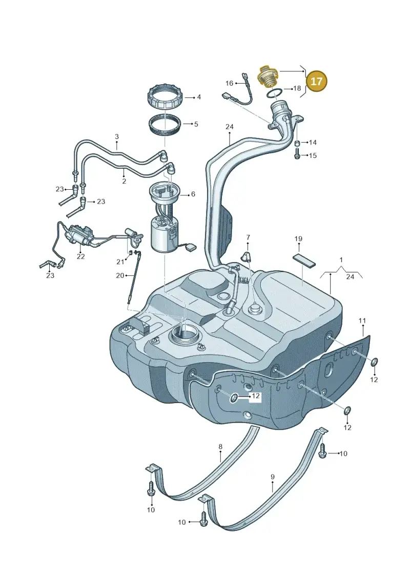 5C0201550AB — Volkswagen Touran 2.0 (2010-2015) diagram 694201600, position 17
