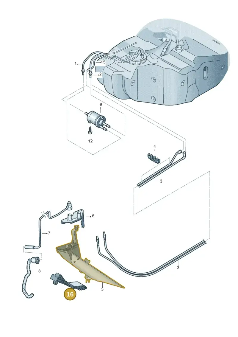 5C0201958 — Volkswagen Jetta (2014-2017) diagram 625201400, position 16