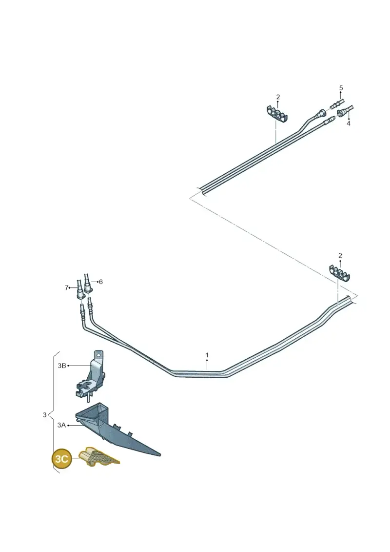 5C0201958 — Volkswagen New Passat (2011-2015) diagram 691201220, position 3C