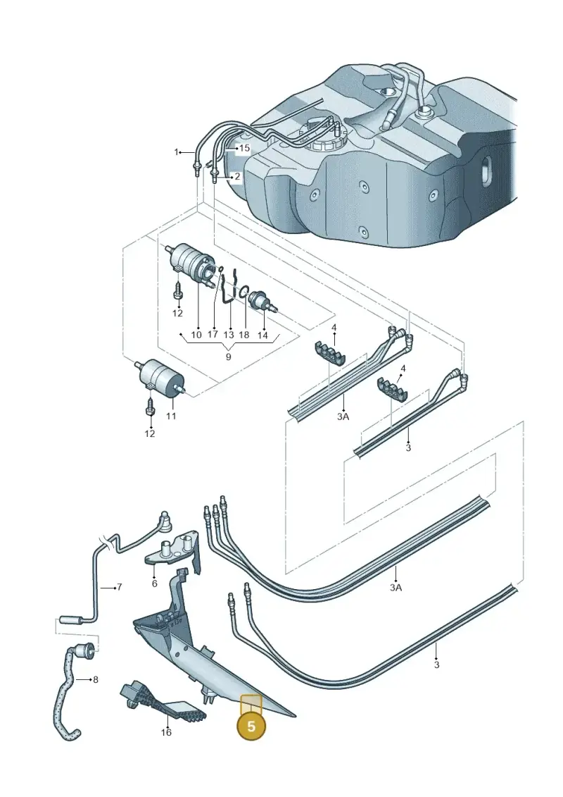 5C0201973C — Volkswagen Jetta 2.0 (2015-2015) diagram 420201400, position 5