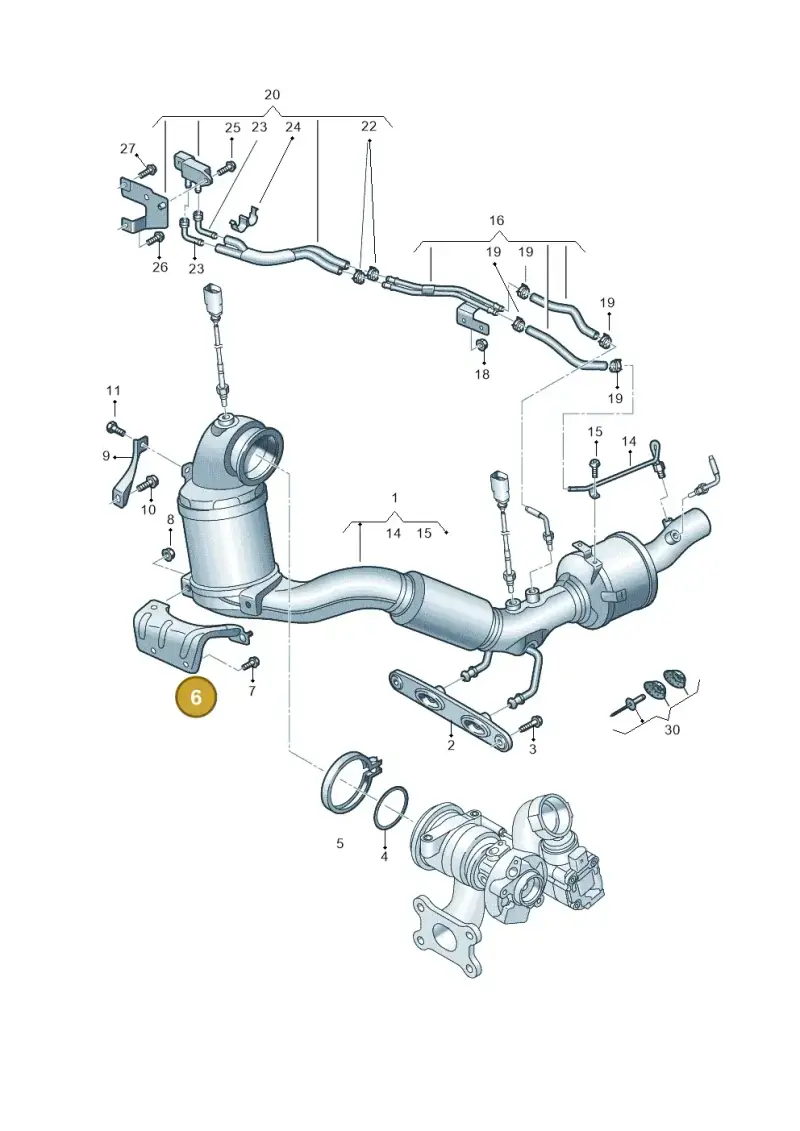 5C0253249 — Volkswagen Tiguan 2.0 4Motion (2016-2024) diagram 884253092, position 6