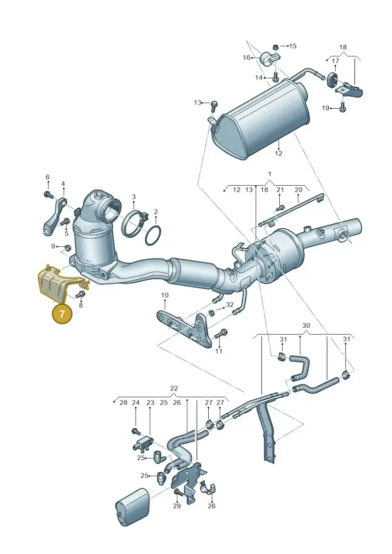5C0253249 — Volkswagen Multivan (2021-) diagram 7t0253205, position 7