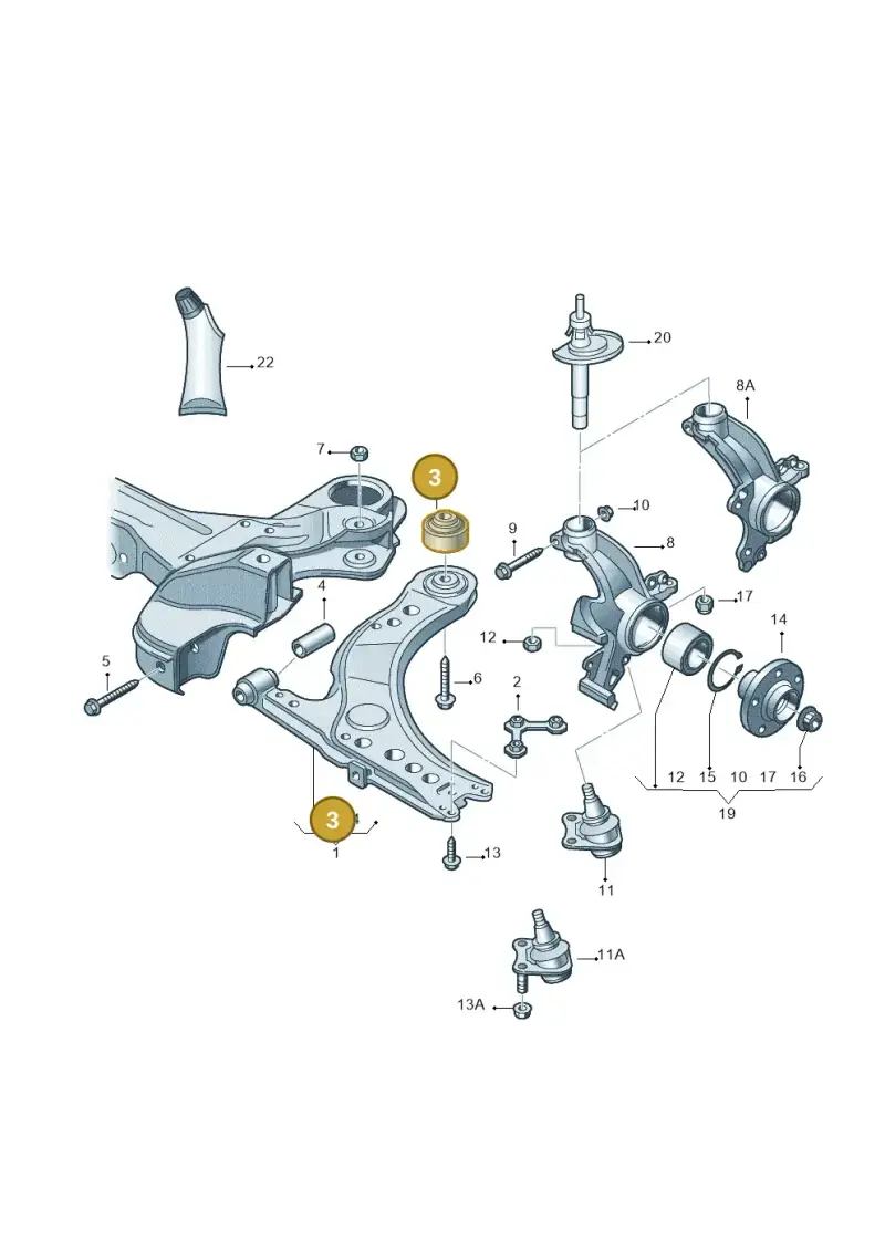 5C0407183A — Volkswagen Jetta 2.0 (2015-2015) diagram 266407000, position 3
