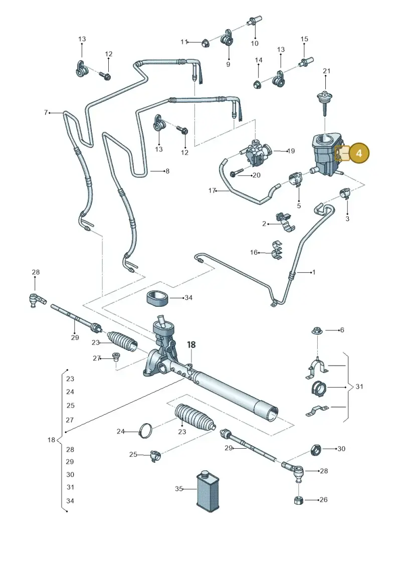 5C0422371 — Volkswagen Jetta 2.0 (2015-2015) diagram 692422200, position 4