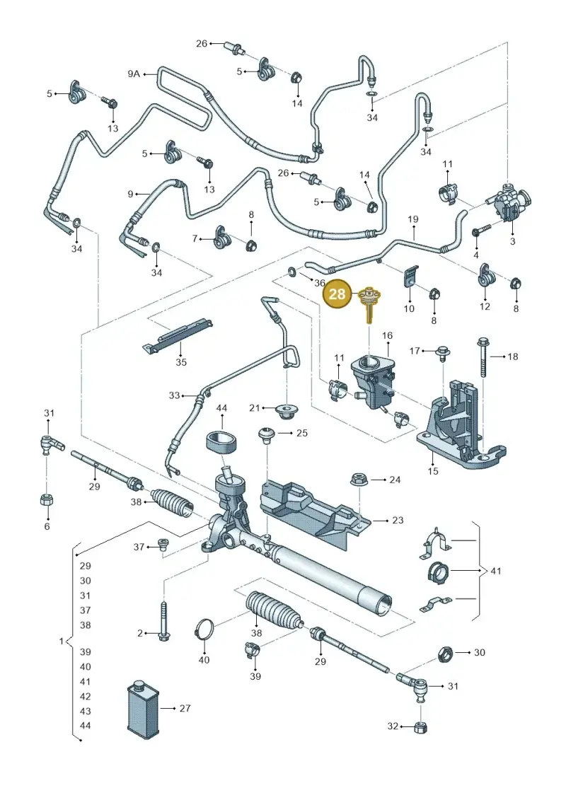 5C0422376 — Volkswagen Jetta (2010-2014) diagram 692422100, position 28