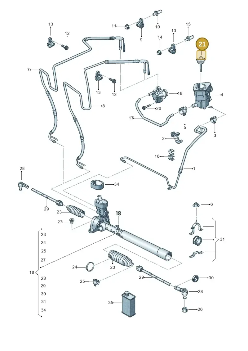 5C0422376 — Volkswagen Jetta 2.0 (2015-2015) diagram 692422200, position 21