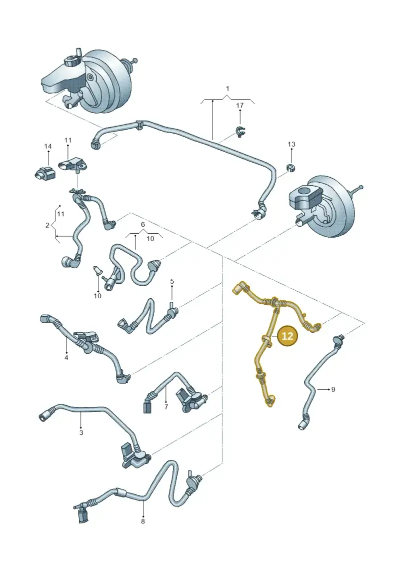 5C0612041A — Volkswagen Jetta (2014-2017) diagram 692611700, position 12