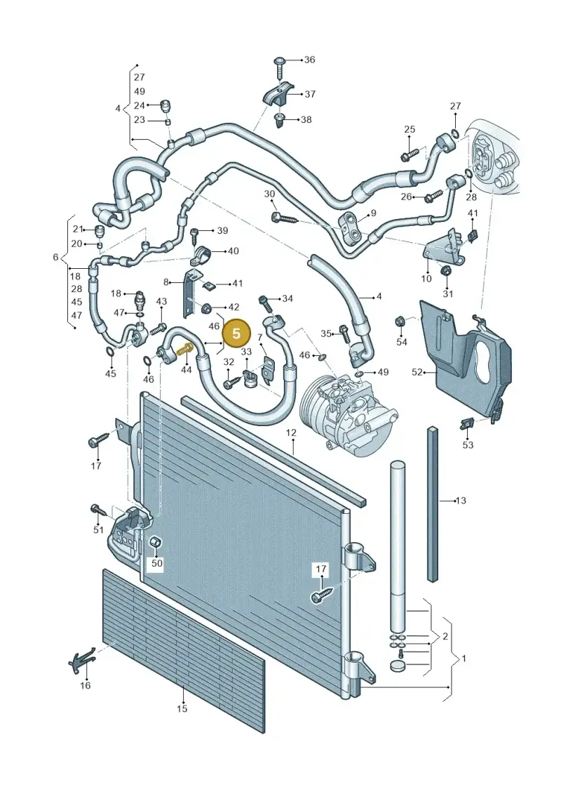 5C0820721BP — Volkswagen Jetta 2.0 (2015-2015) diagram 409260410, position 5