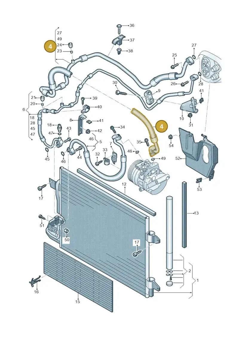 5C0820743BM — Volkswagen Jetta (2014-2017) diagram 409260410, position 4