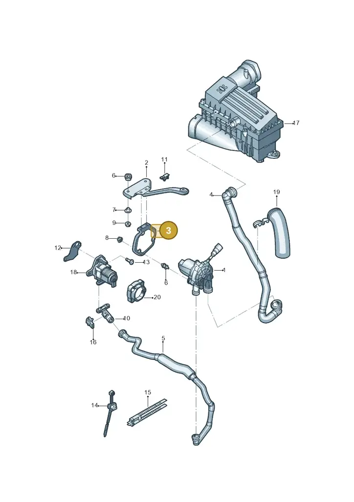 5C0906618 — Volkswagen Beetle (2016-2019) diagram 801131000, position 3