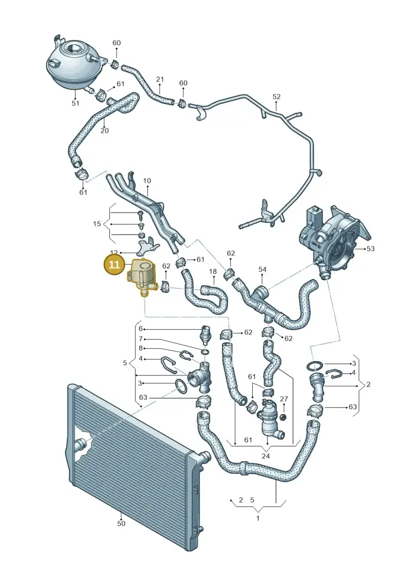 5C0965561 — Volkswagen Beetle (2016-2019) diagram 691121410, position 11