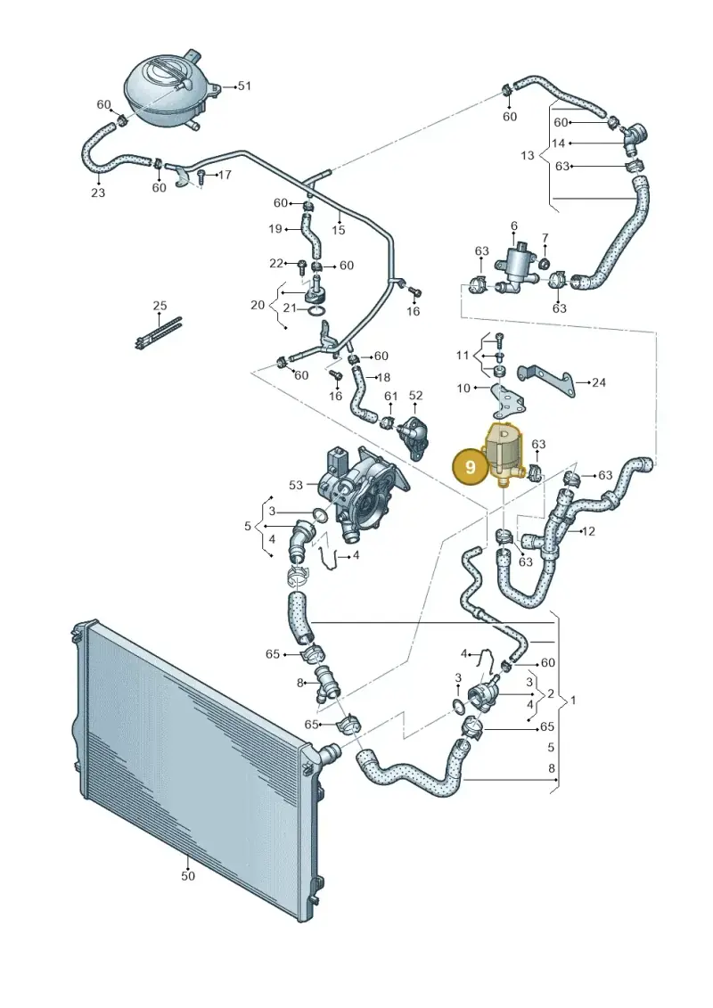 5C0965561 — Volkswagen Beetle (2016-2019) diagram 786121220, position 9
