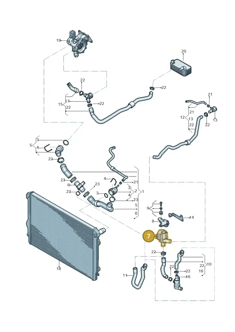 5C0965561 — Volkswagen Beetle (2016-2019) diagram 801121034, position 7