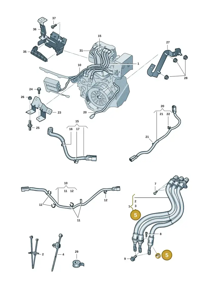 5C0971203A — Volkswagen Passat estate (2023-) diagram 57x970110, position 5