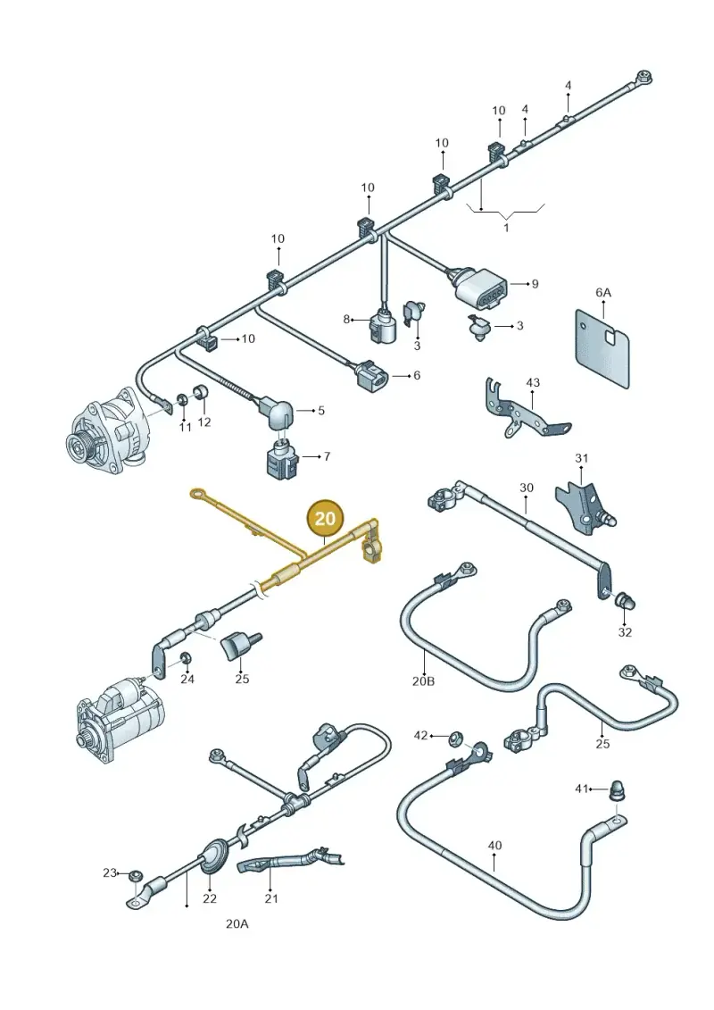 5C0971228P — Volkswagen Jetta 1.4 (2013-2015) diagram 409972000, position 20