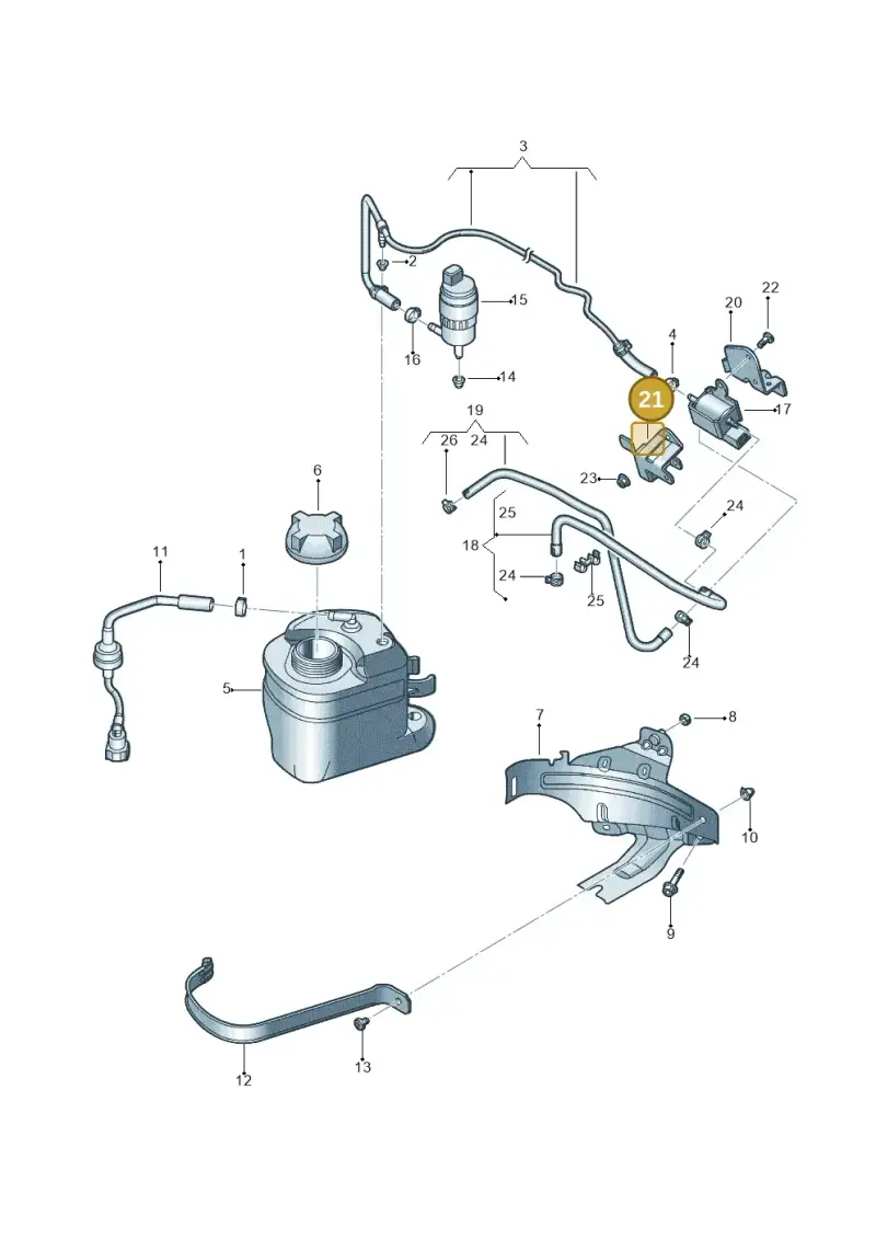 5C0971879 — Volkswagen Jetta 2.0 (2015-2015) diagram 692201750, position 21