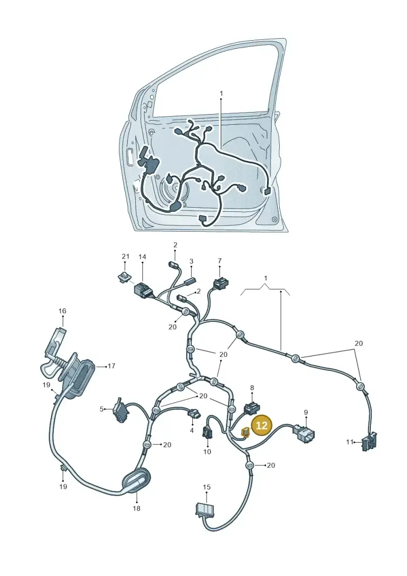 5C0971974 — Volkswagen Taigo (2021-2024) diagram 837972340, position 12