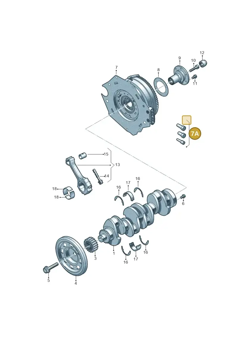 5C0998152 — Volkswagen Jetta (2014-2017) diagram 692105130, position 7A