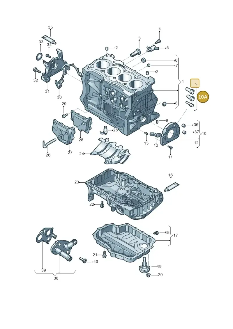 5C0998152 — Volkswagen Jetta (2014-2017) diagram 789103020, position 10A