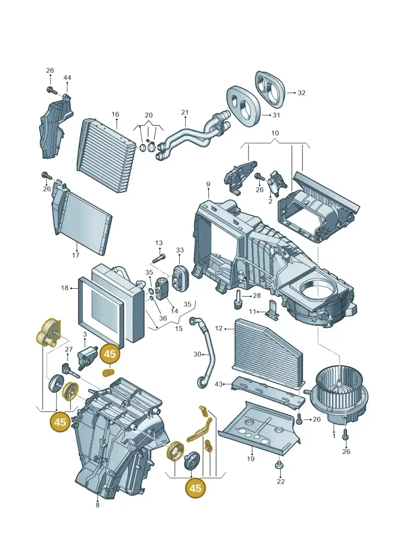 5C1898001 — Volkswagen Beetle (2016-2019) diagram 409820100, position 45