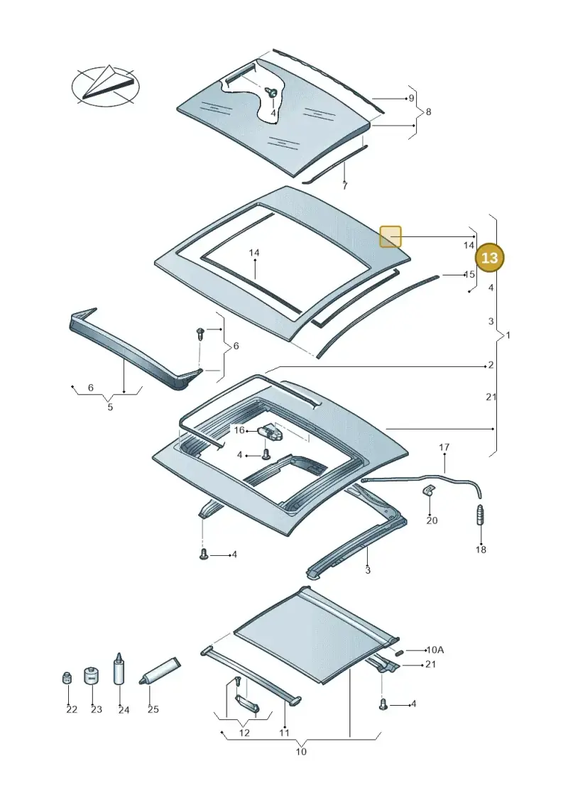 5C5877059 — Volkswagen New beetle (2011-2016) diagram 715877000, position 13