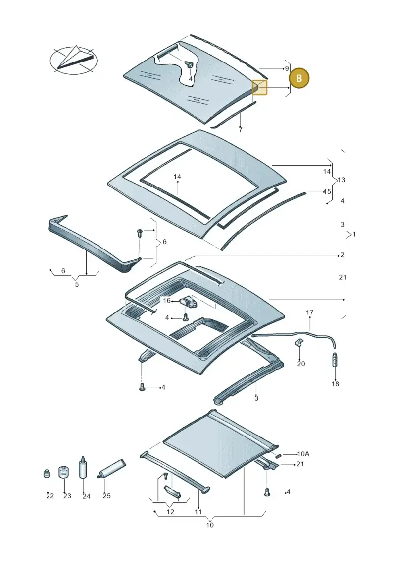 5C5877071B — Volkswagen New beetle (2011-2016) diagram 715877000, position 8
