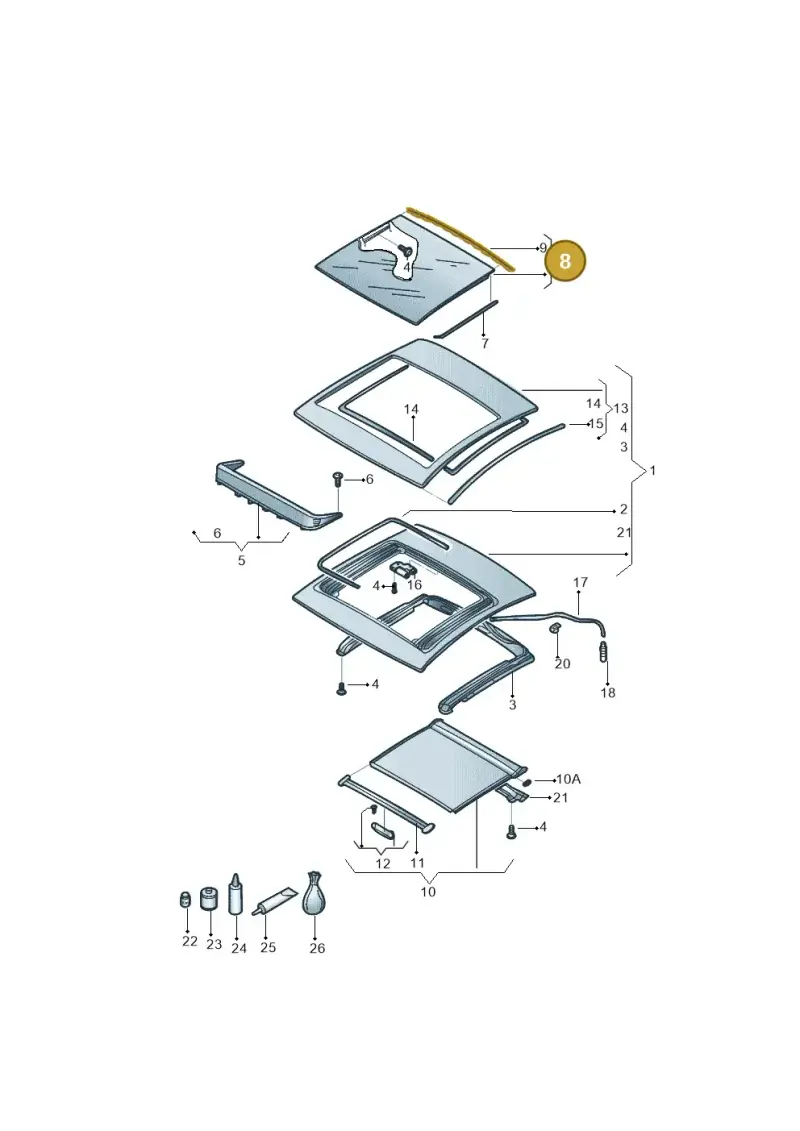 5C5877071B — Volkswagen Beetle (2016-2019) diagram 801877000, position 8