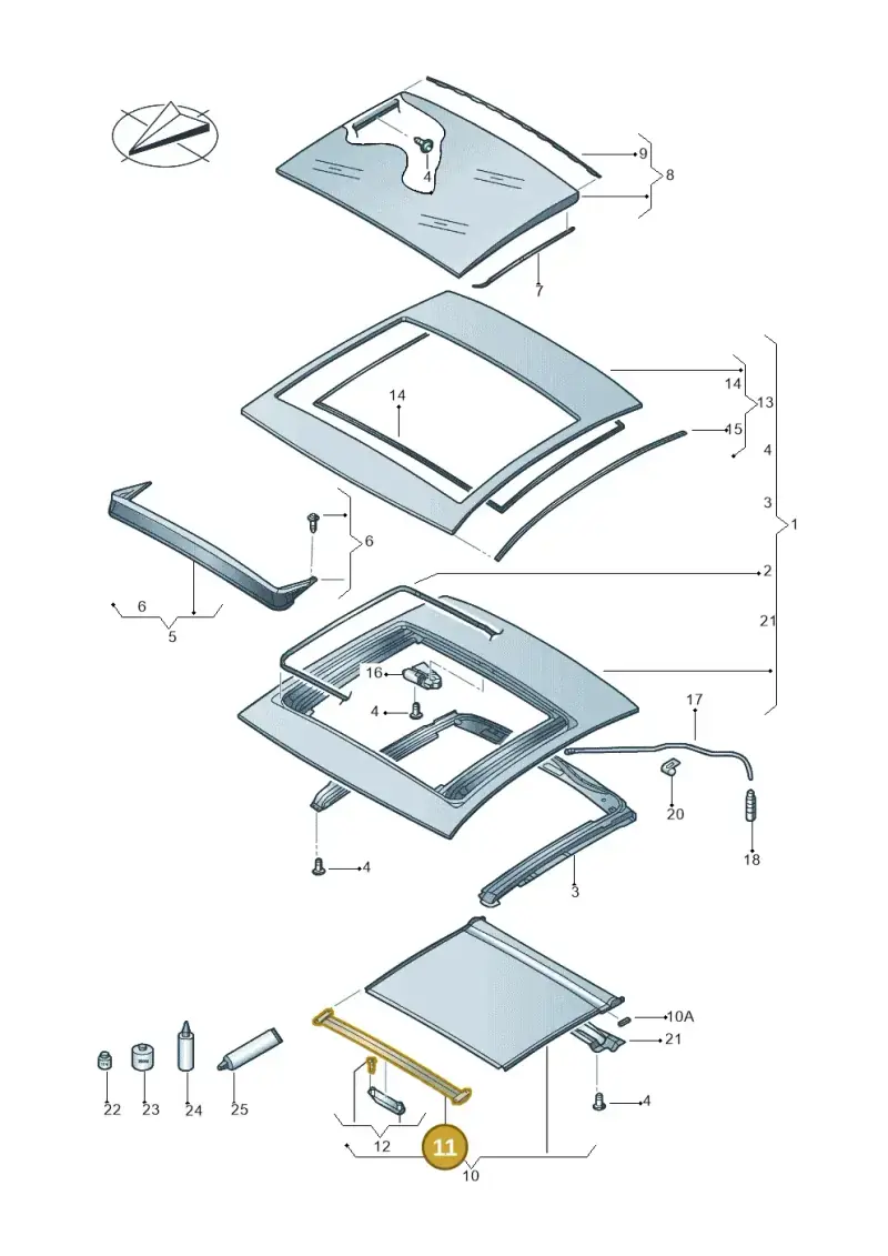5C5877355 — Volkswagen New beetle (2011-2016) diagram 715877000, position 11