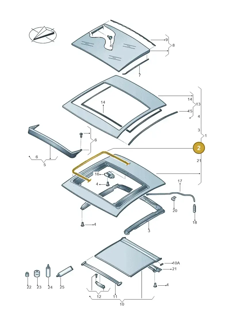 5C5877439A — Volkswagen New beetle (2011-2016) diagram 715877000, position 2