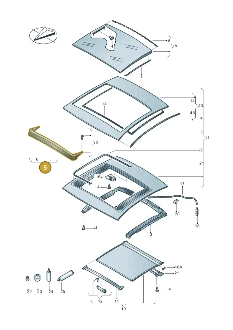 5C5877651A — Volkswagen New beetle (2011-2016) diagram 715877000, position 5