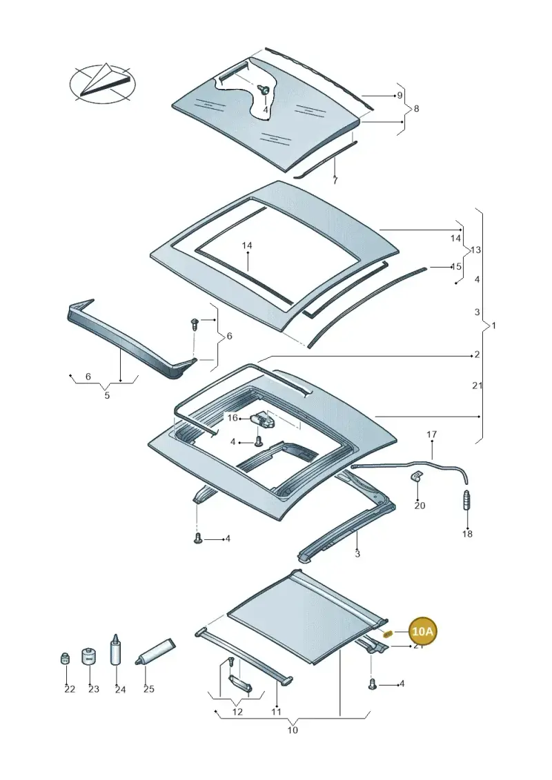 5C5877665 — Volkswagen New beetle (2011-2016) diagram 715877000, position 10A