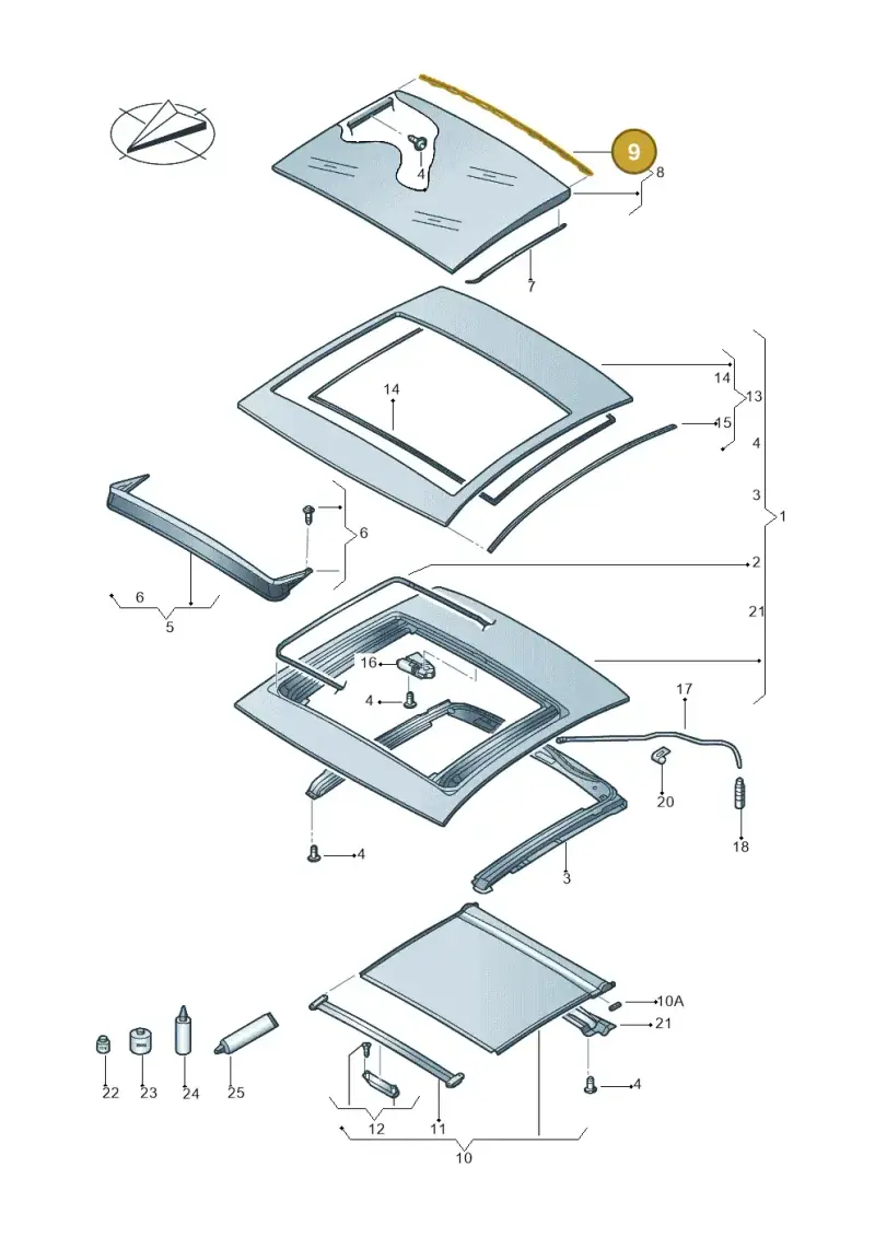 5C5877913 — Volkswagen New beetle (2011-2016) diagram 715877000, position 9