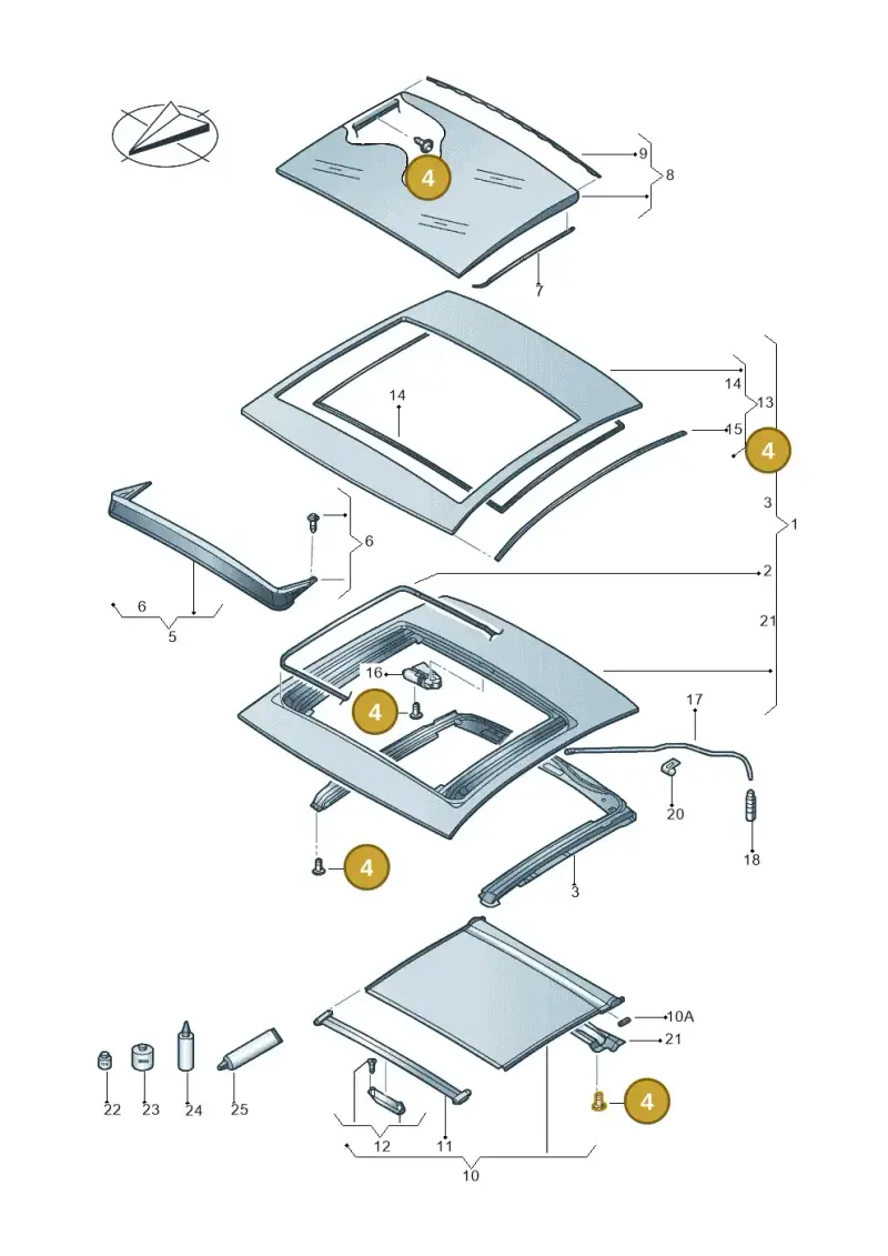 5C5898803 — Volkswagen New beetle (2011-2016) diagram 715877000, position 4