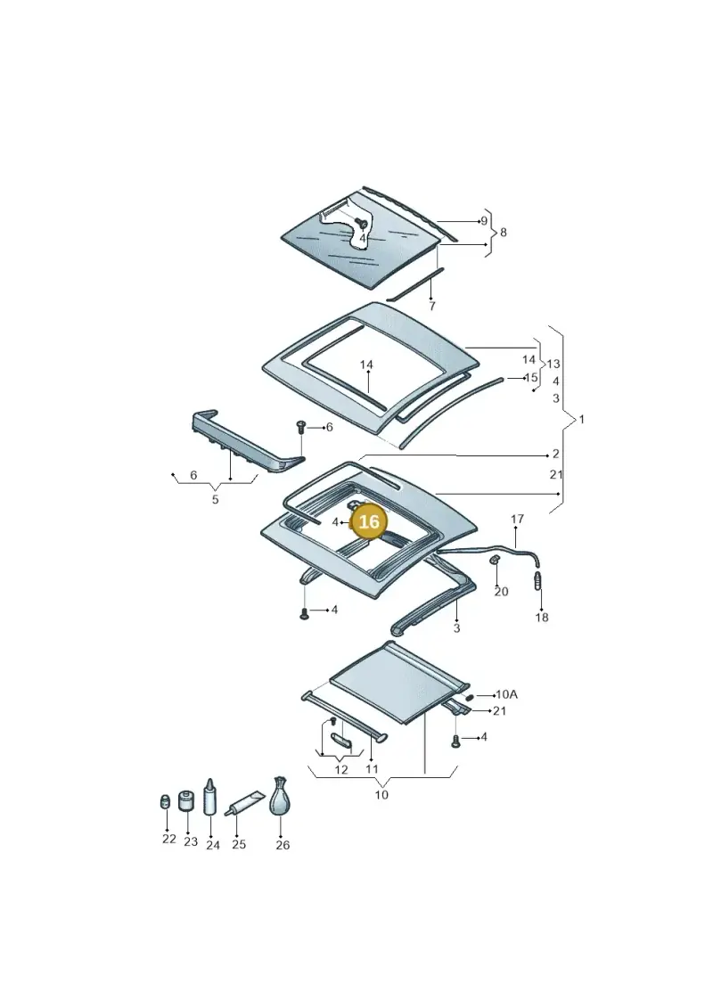 5C5959591B — Volkswagen Beetle (2016-2019) diagram 801877000, position 16