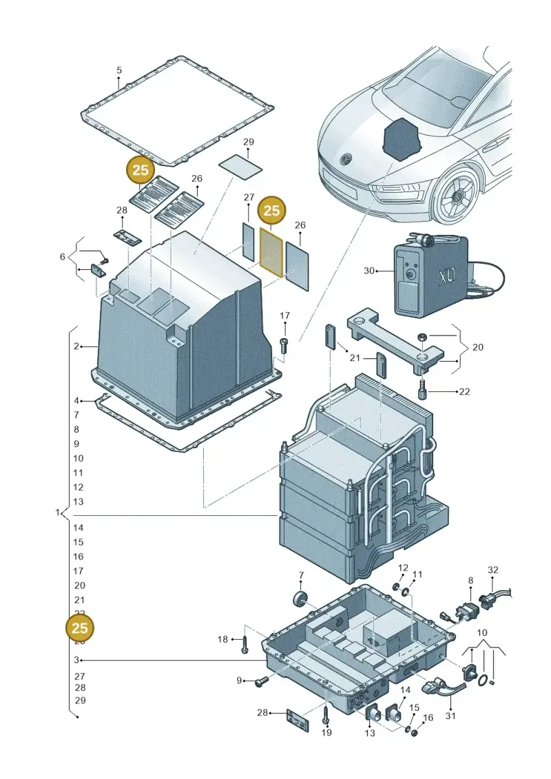 5C6010832 — Volkswagen 6Z3 platform diagram 760915500, position 25