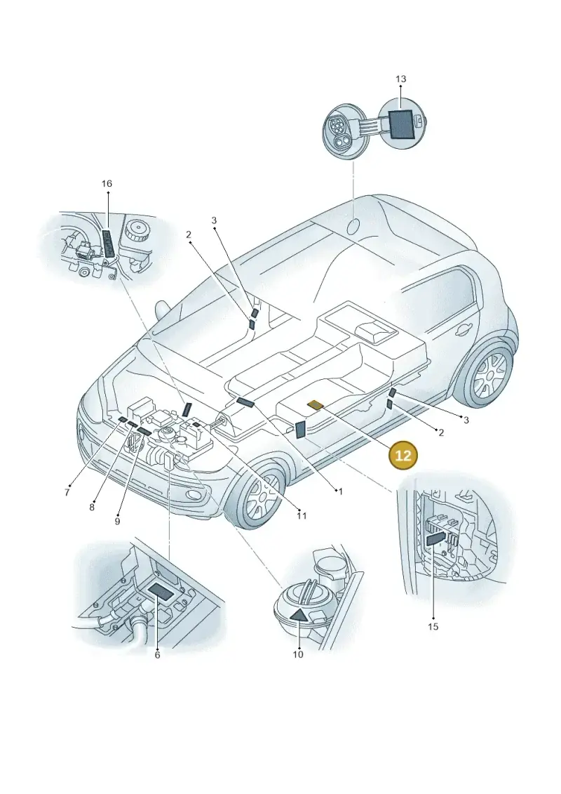 5C6010832 — Volkswagen E-up! (2013-2016) diagram 772010000, position 12