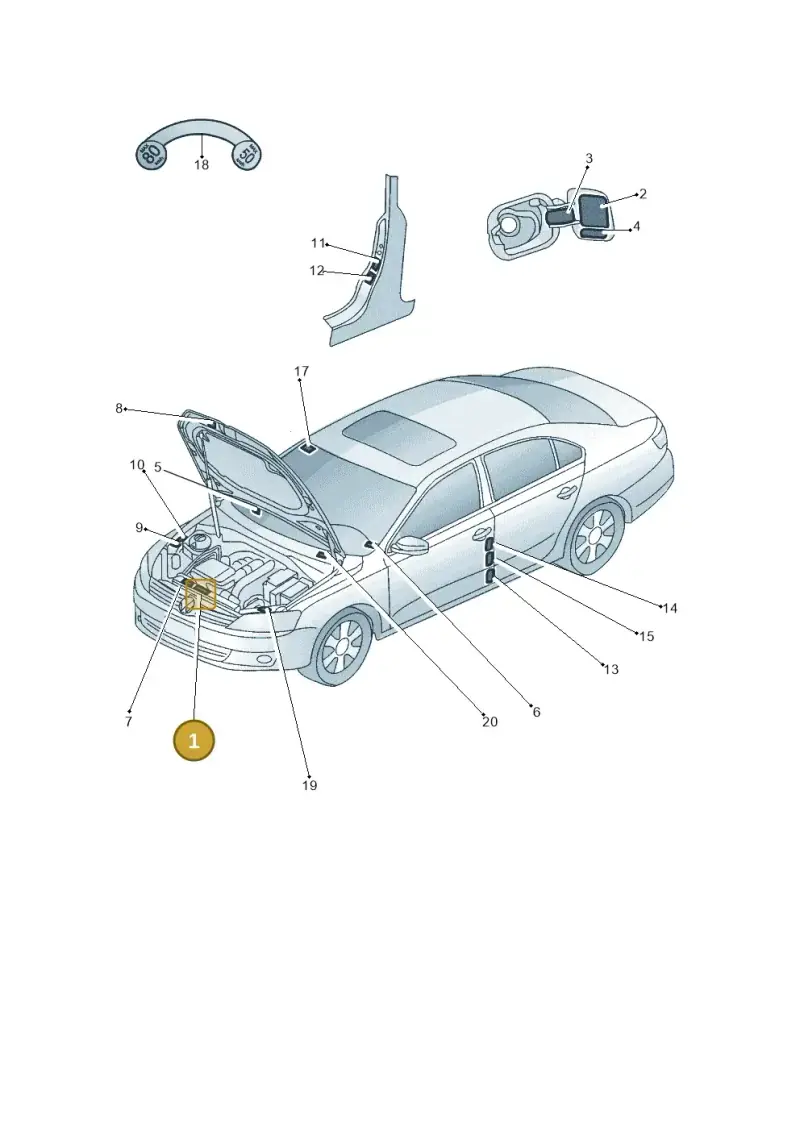 5C6010871 — Volkswagen Jetta (2014-2017) diagram 789010000, position 1