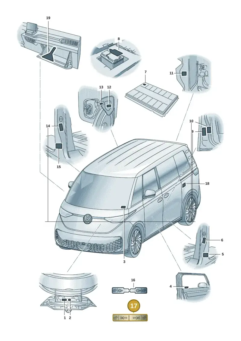 5C6010871 — Volkswagen ID.Buzz (2022-) diagram 15a010000, position 17