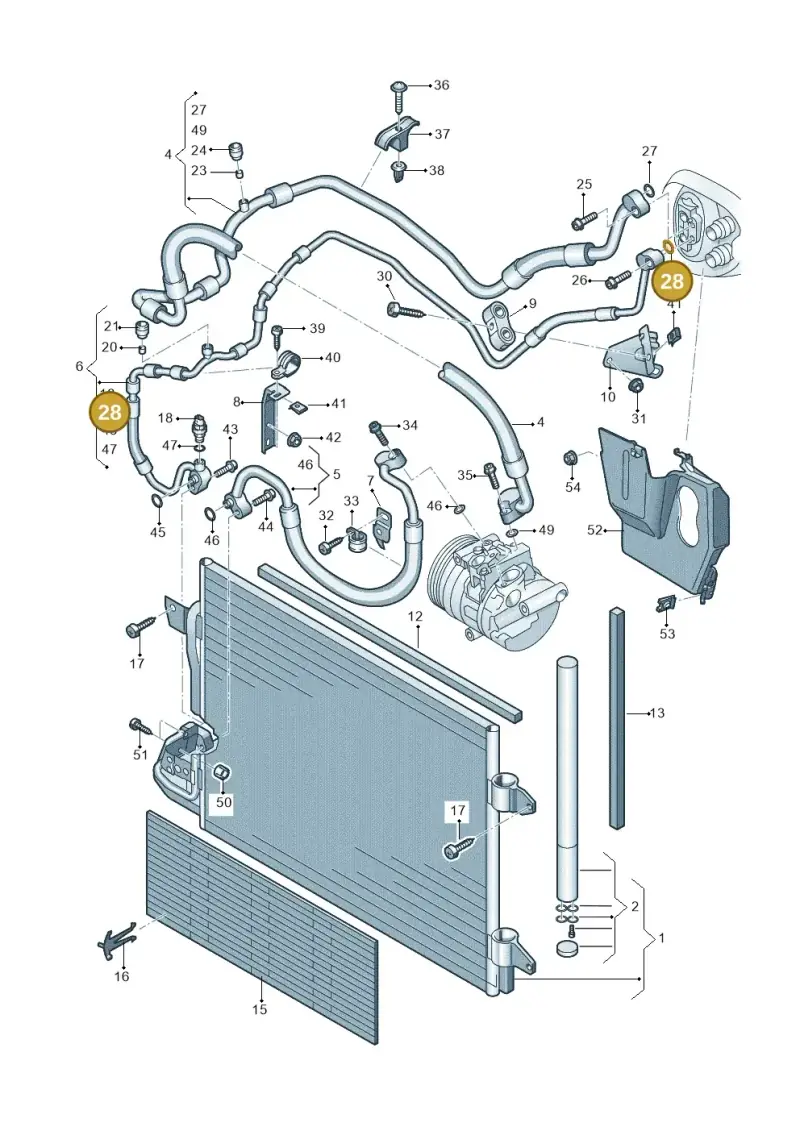 5C6820178 — Volkswagen Jetta 2.0 (2015-2015) diagram 409260410, position 28
