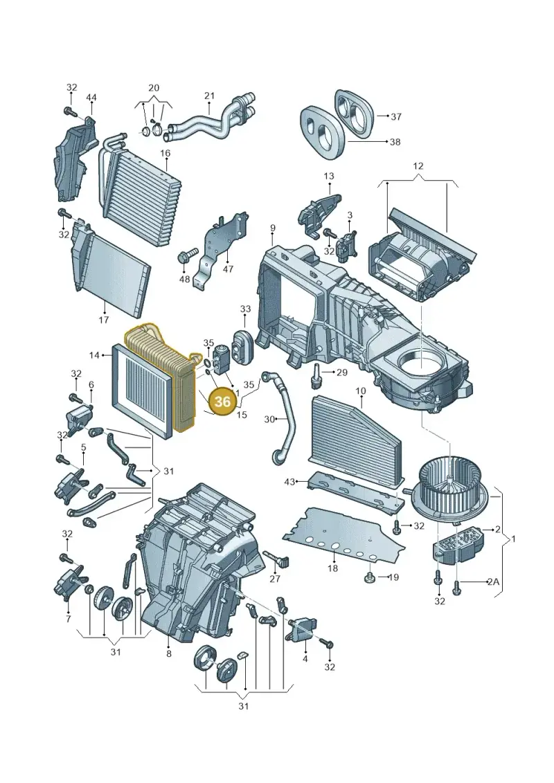 5C6820178 — Volkswagen Jetta (2014-2017) diagram 691820200, position 36