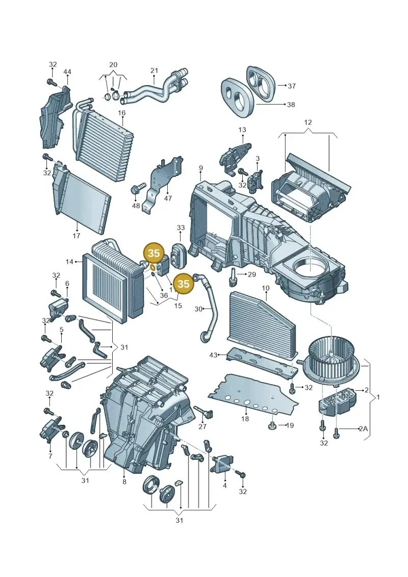 5C6820178B — Volkswagen Jetta (2014-2017) diagram 691820200, position 35